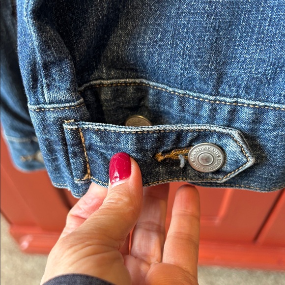 Lands' End Dark Blue Denim Jacket - Size L (14/16) - Picture 7 of 8